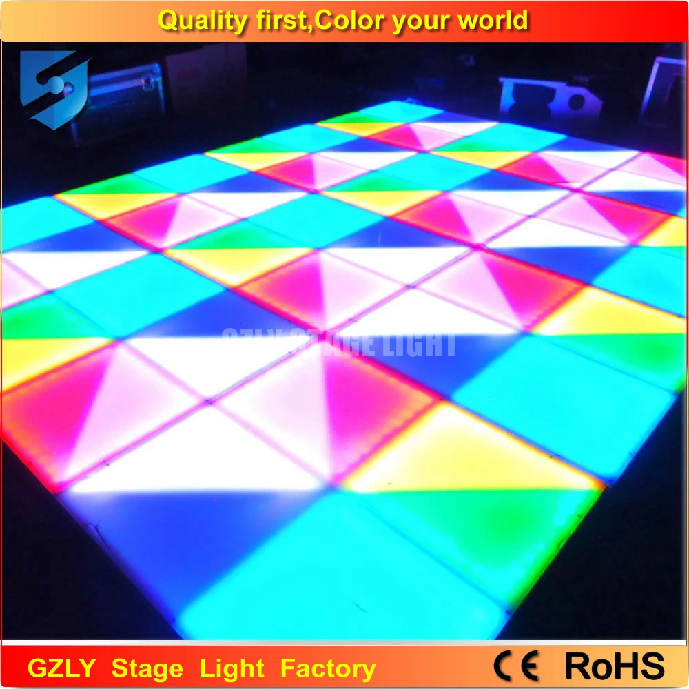Wedding party led dance floor/portable led rgb professional sound dance