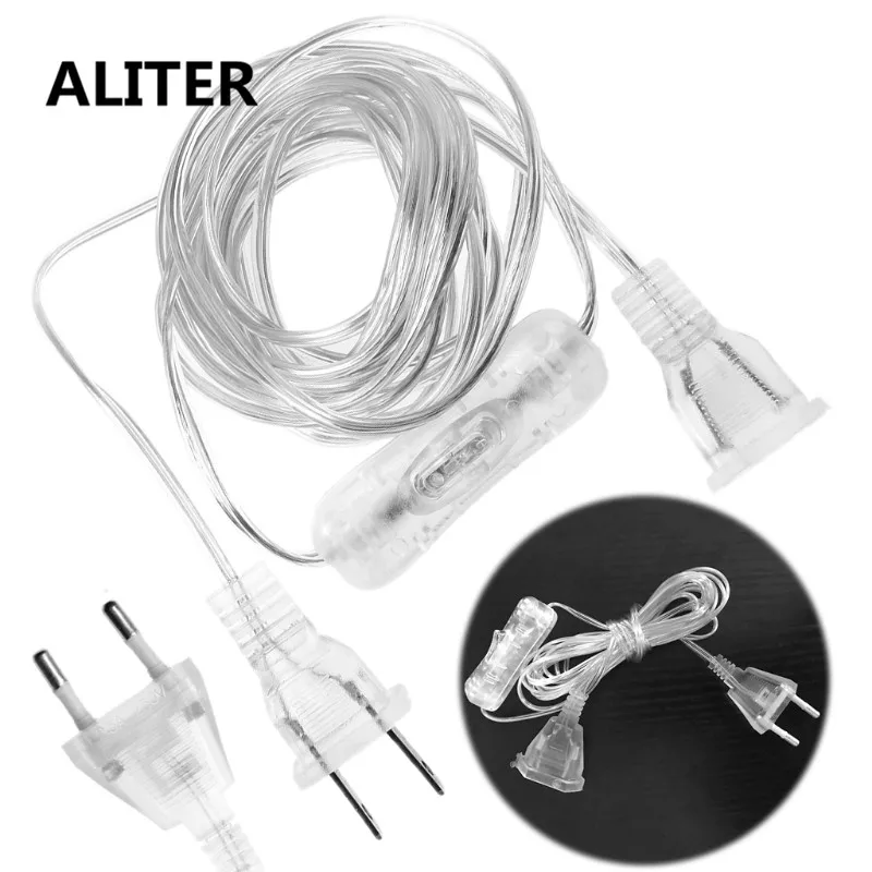 

ALITER 100W 3.5m EU US Plug Male To Female AC Power Supply Extension Cable With Switch