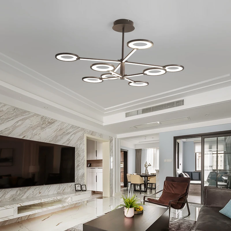 

New Brown ceiling lights for living room bedroom Aluminum Modern led Ceiling Light cocina accesorio home lighting ceiling lamp