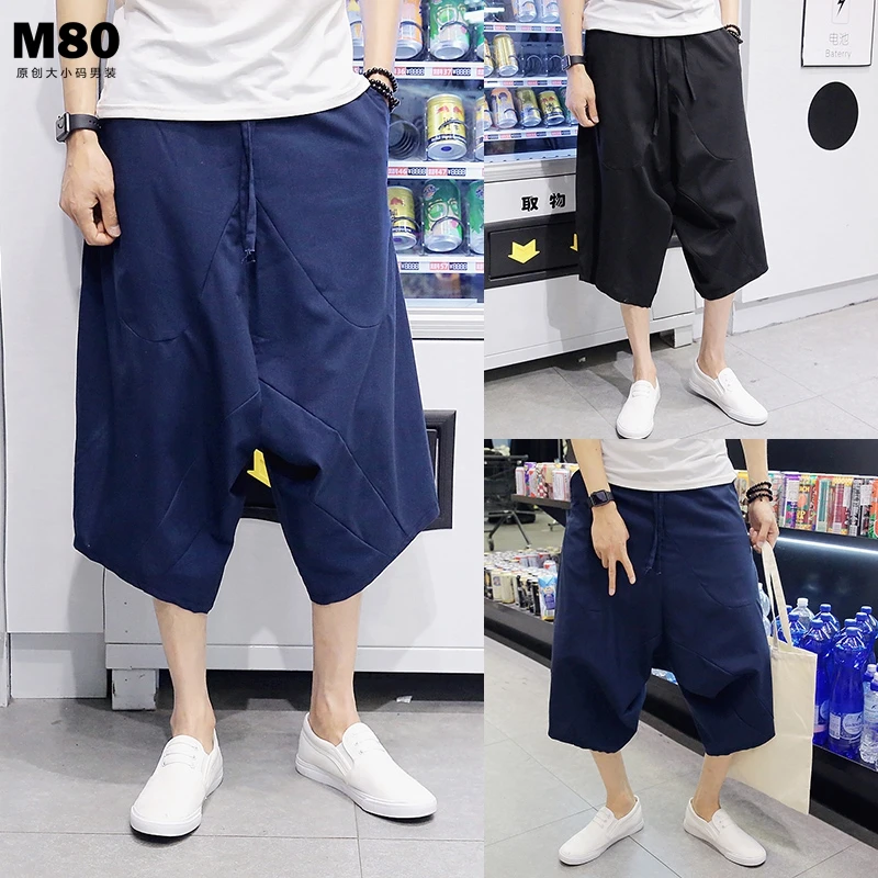 2016 loose wide legged haroun shorts flax male 7 minutes of bottoms big yards summer recreational