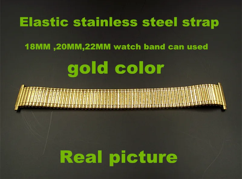 Buy 1PCS Elastic stainless steel strap 18MM 19MM 20MM