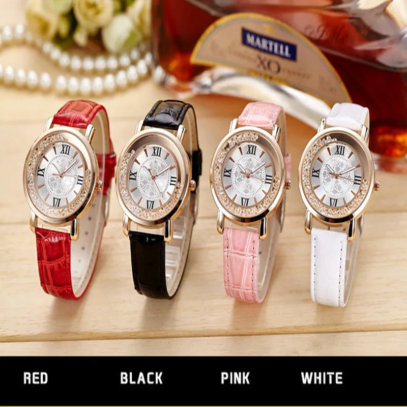 

2019Fashion Casual Women Watches Fashion Diamonds Leter Band Analog Quartz Watches relogio feminino Gifts zegarek damski