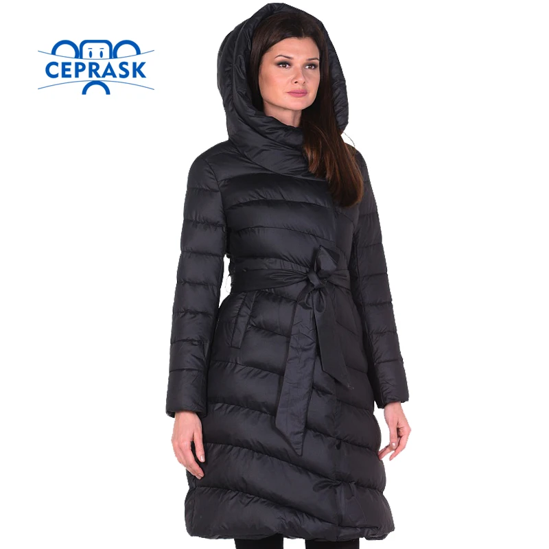 CEPRASK 2021 High Quality Women Winter Jacket Outerwear Long