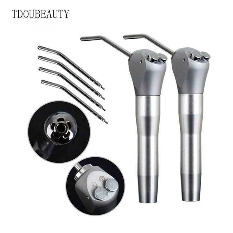 TDOUBEAUTY Dental Air Water Syringe Triple 3 Way 2 Nozzles Tips Metal