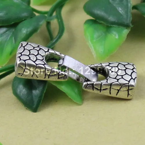 

20sets/lot Antique Silver Fold Over Lobster Clasp For Necklace Bracelet Chain DIY Jewelry Accessory Hole:10x3mm (K01275)