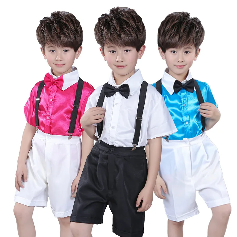 

Children's costumes Boys Choir Boy overalls students recite the chorus dance ballet costume