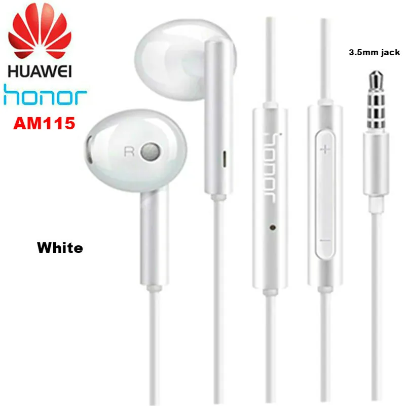 Оригинальные наушники Huawei am116 Honor AM115, гарнитура с микрофоном, 3,5 мм, для HUAWEI P7 P8 P9 Lite P10 Plus Honor 5X 6X Mate 7 8 9, смартфон