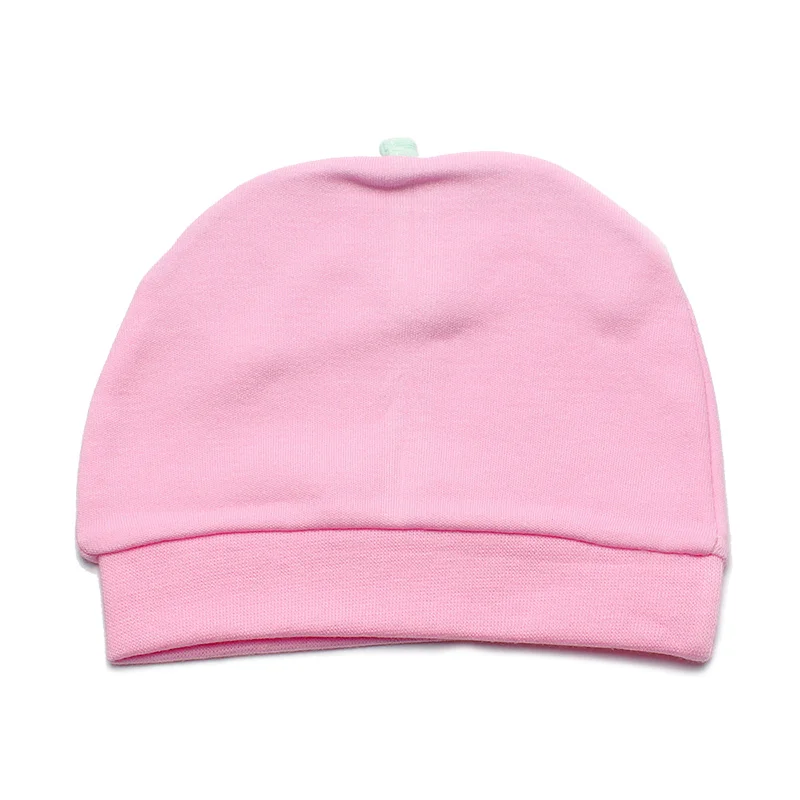 Cute Newborn Hats Strawberry Print Baby Tire Caps Cotton Boys Girls Cap Candy Color Baby Hat Spring Summer Newborn Tire Hat  (3)