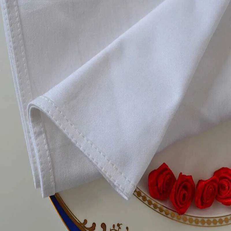 Свадебные салфетки из ткани 100% Чистый хлопок белые золотые для банкета свадебные