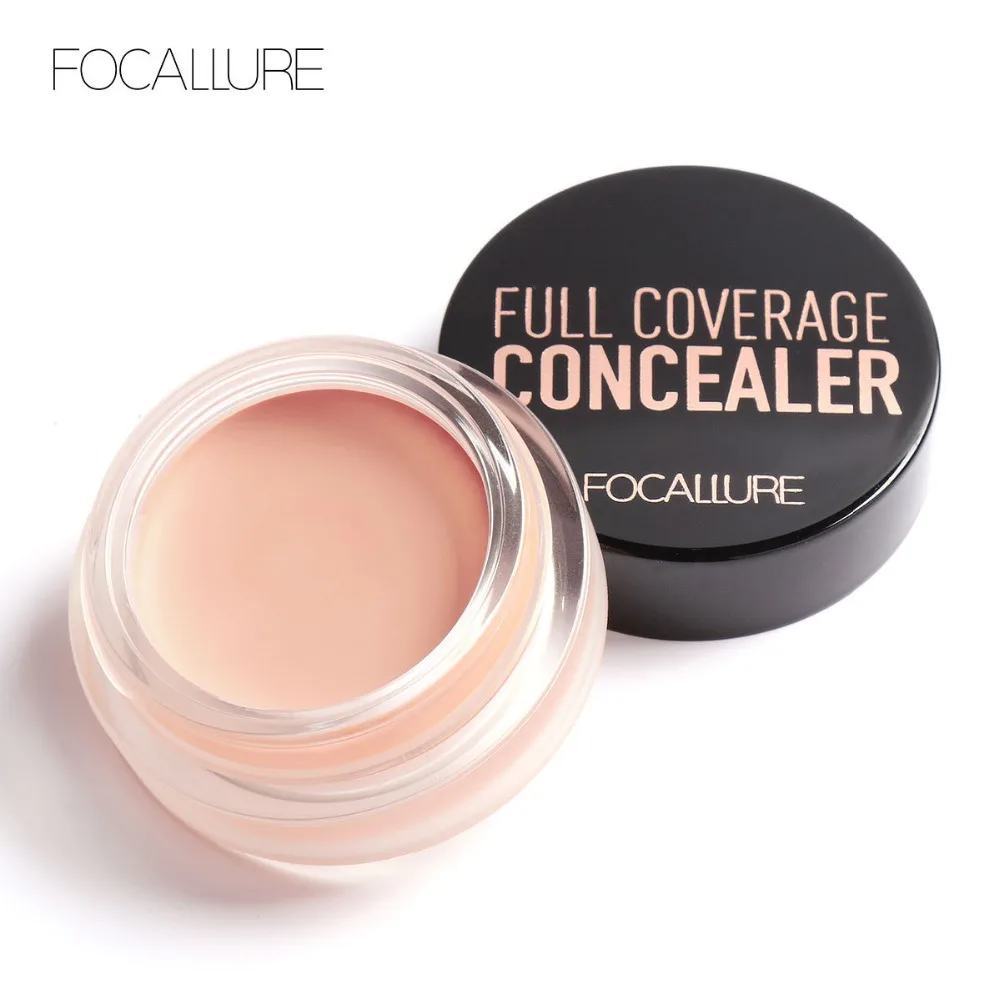 

FOCALLURE 7 Colors Full Cover Concealer cream Makeup Primer Cover Foundation Base Lasting Oil Control Shimmer Cream Concealer