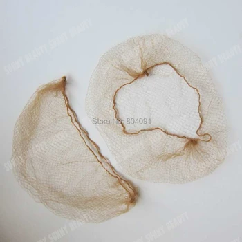 

Finest Nylon Beard cover with "Elastic edge" invisible hair nets 500pcs light Brown color 20inch length