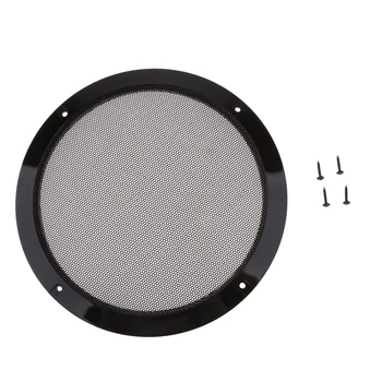 

2 Pieces 8inch Speaker Round Grills Cover Case Decorative Circle with Screws