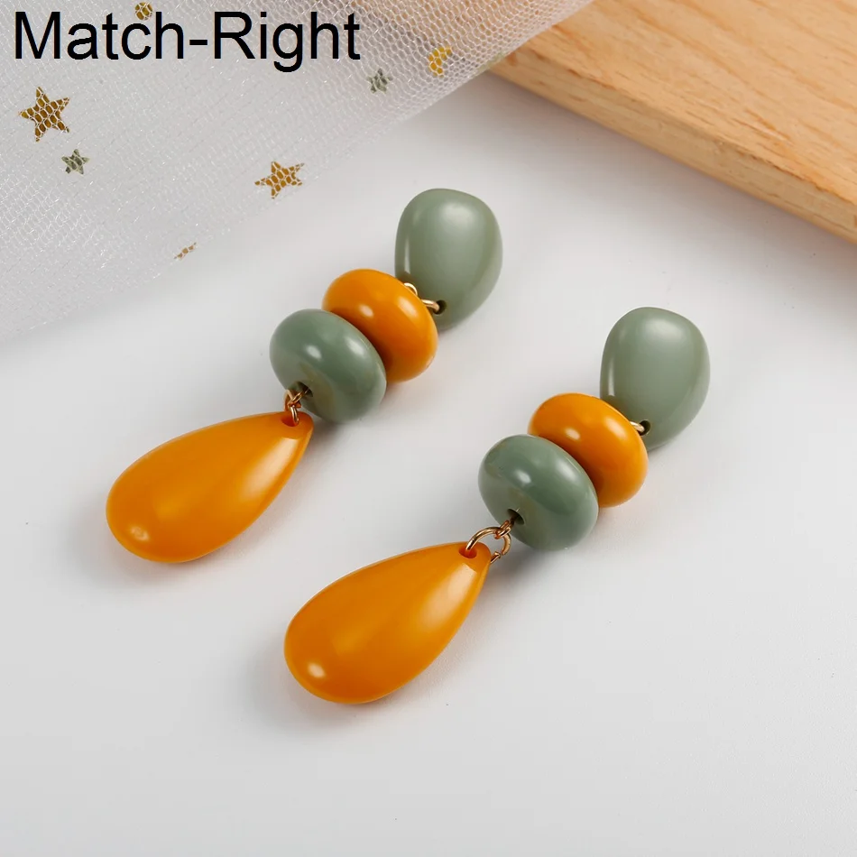 

Match-Right Women Statement Long Dangle Trendy Earrings For Women Korean Acrylic Drop Earrings Pendant Female Jewelry NR217