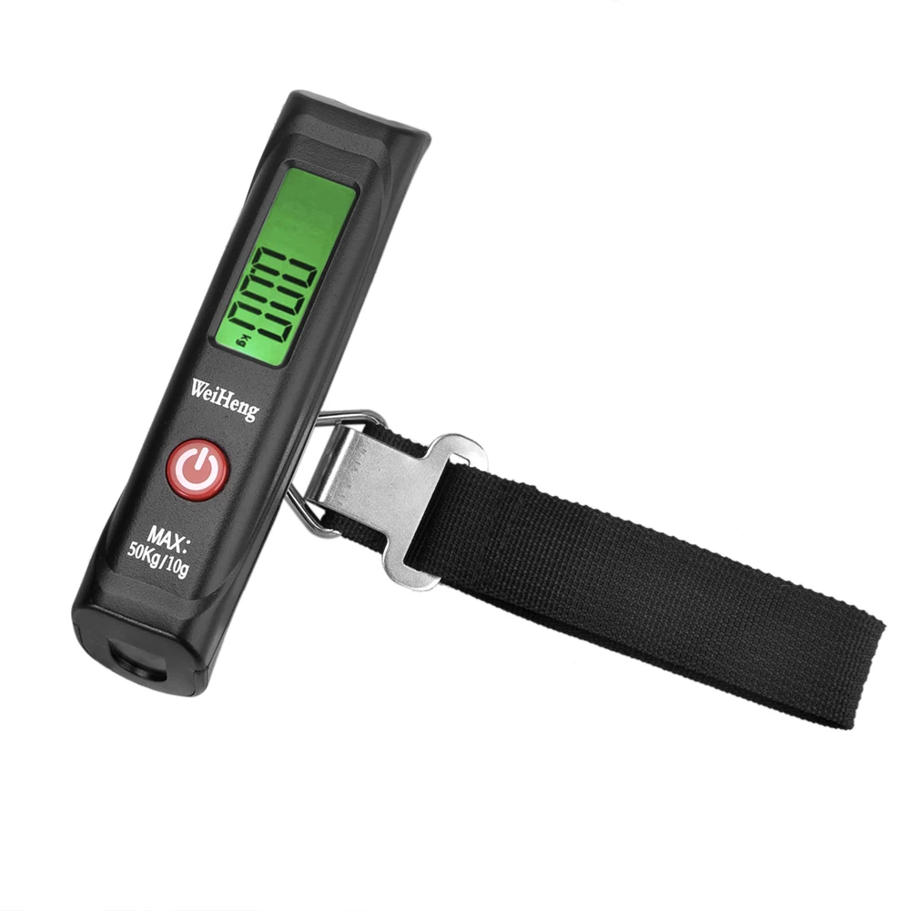 

50kg/10g Hand Held LCD Electronic Portable Pocket Luggage Scales Digital Hanging Scale Thermometer for Traval Weighing Device
