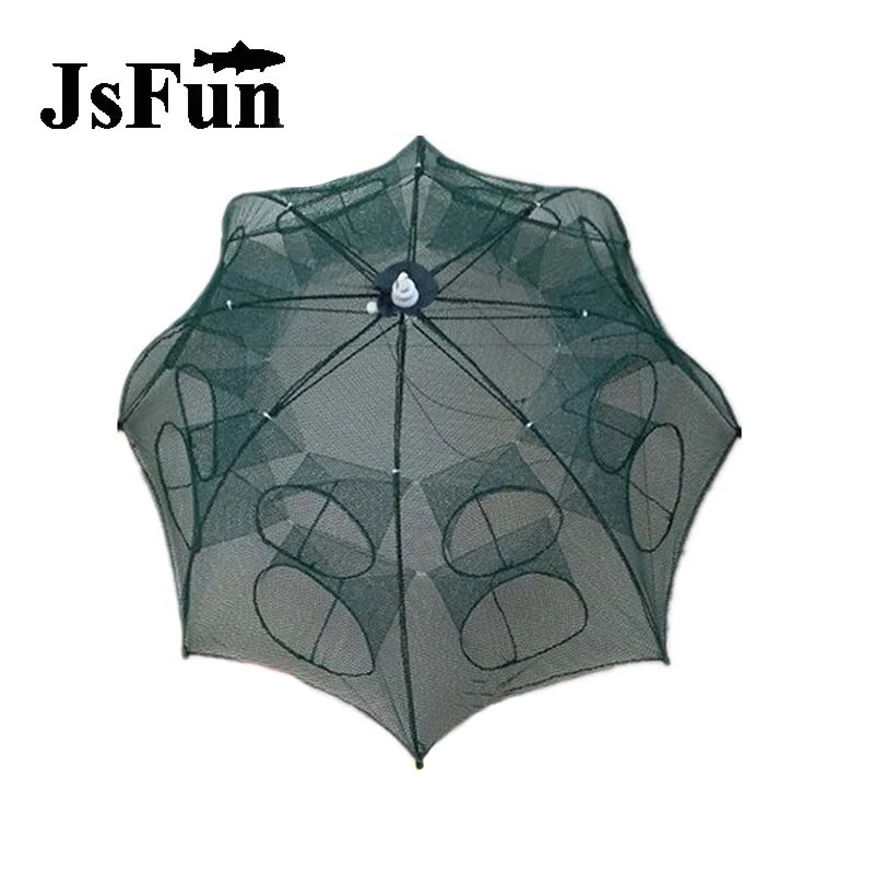 

1PCS Folded Portable Hexagon 4/6/8/12 Hole Automatic Fishing Shrimp Trap Fishing Net Fish Shrimp Crab Baits Cast Mesh Trap X132