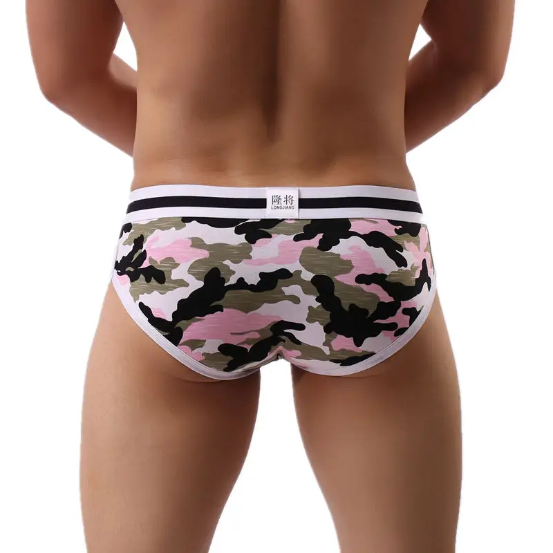 

Cotton Men Underwear Camo Briefs Sexy Underwear Lingerie Breathable Hombre Cueca Gay Lingerie Sexy Jockstrap Panties Male Pants