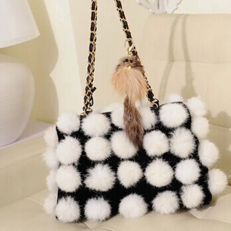 Winter Woman Luxury Shoulder Bag Fashion Woman Handbags Faux Fur Bags For Ladies Flap Women Chains Bag Ladies Messenger Sac Winter Woman Luxury Shoulder Bag Fashion Woman Handbags Faux Fur Bags For Ladies Flap Women Chains Bag Ladies Messenger Sac