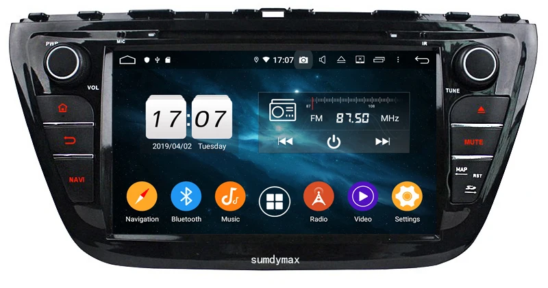 Flash Deal 8" two din android 9.0 car dvd player For Suzuki S-Cross SX4 2014 2015 2016 2017 with capacitive touch screen gps wifi DVR DAB 1