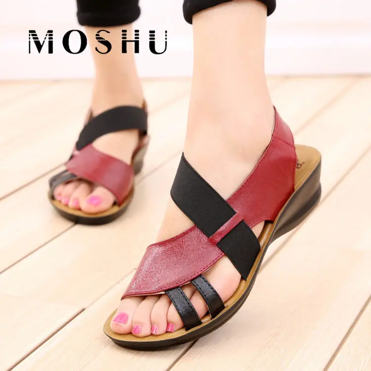 

Women Sandals Leather Flat platform Ladies Causual Slippers Summer Occasions Comfortable Shoes Zapatos Mujer