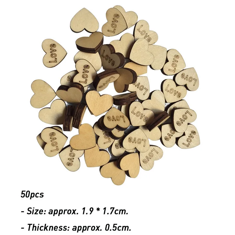 Сделай Сам пустые сердца деревянные ломтики диски для свадьбы DIY ремесла украшения Рождественские украшения(цвет дерева - Цвет: 24