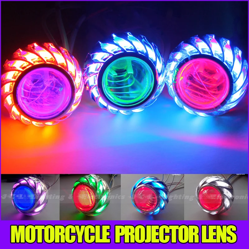 Bi Xenon HID Projector Lens Motorcycle auto headlight universal lamp