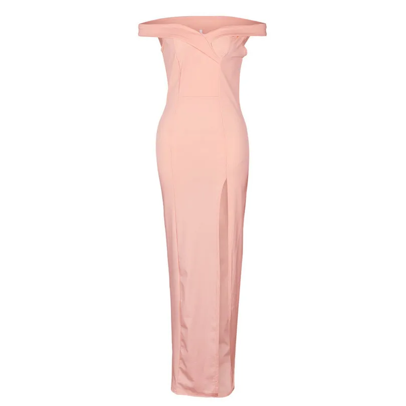 Women Dress New Brand Fashion Elegant Ladies Long Sleeveless Sequins Glittery Sexy Split The Fork Lrregular Dress #4M11 (6)