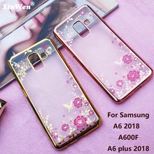 XinWen прозрачный Телефон Вернуться etui, coque, крышка, чехол для Samsung Galaxy A6 2018 A6 плюс 2018 силикона кремния роскошных аксессуаров