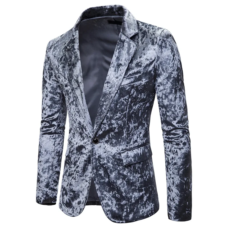 VODOF мужской Королевский синий приталенный Модный свадебный смокинг куртка одинарной вязки Смокинги свадебный костюм Блейзер 2019