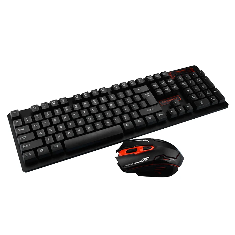 

HK-6500 2.4Ghz Wireless Keyboard Mouse Combo Set Ergonomic Gaming Keyboard Mouse for Office Computer Desktop Laptops PC Gamer