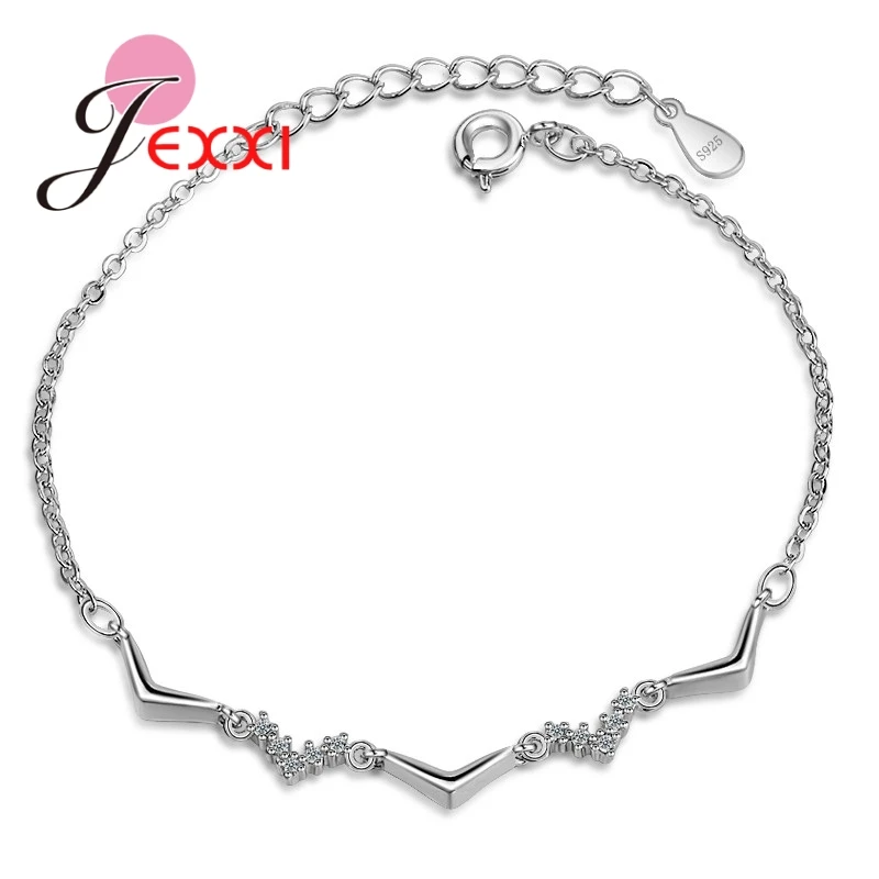 

New Arrival Bracelets Simple Style 925 Sterling Silver Jewelry For Girls Best Party Meeting Accessories Free Shipping