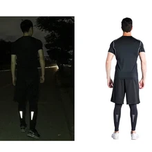 Men's Compression Night reflect light running Pants Elastic Anti-sweat Breathable Sports Fitness Training Base Layer Tights