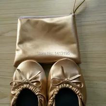 Меньше MOQ модные дизайнерские женские складные балетки в сумке для офиса