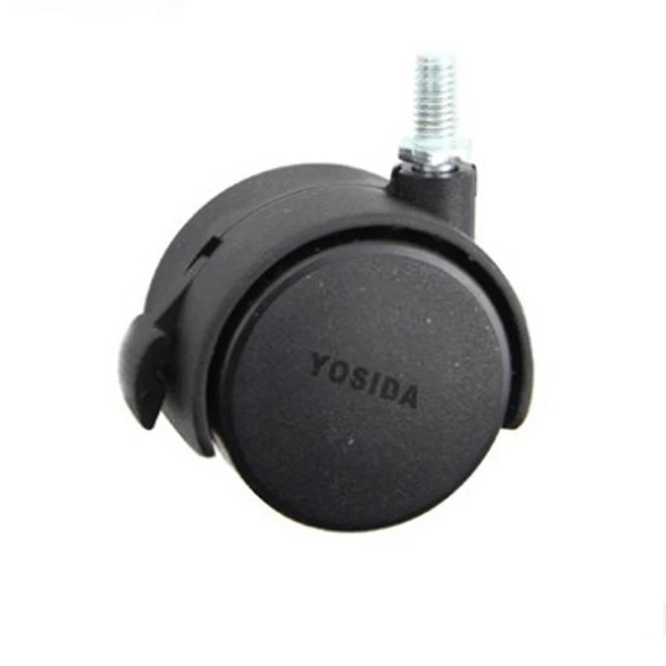 New 2 360 Degree Durable Rubber Swivel Wheels M8 Screw Rolling Caster Home Office New 2 360 Degree Durable Rubber Swivel Wheels M8 Screw Rolling Caster Home Office