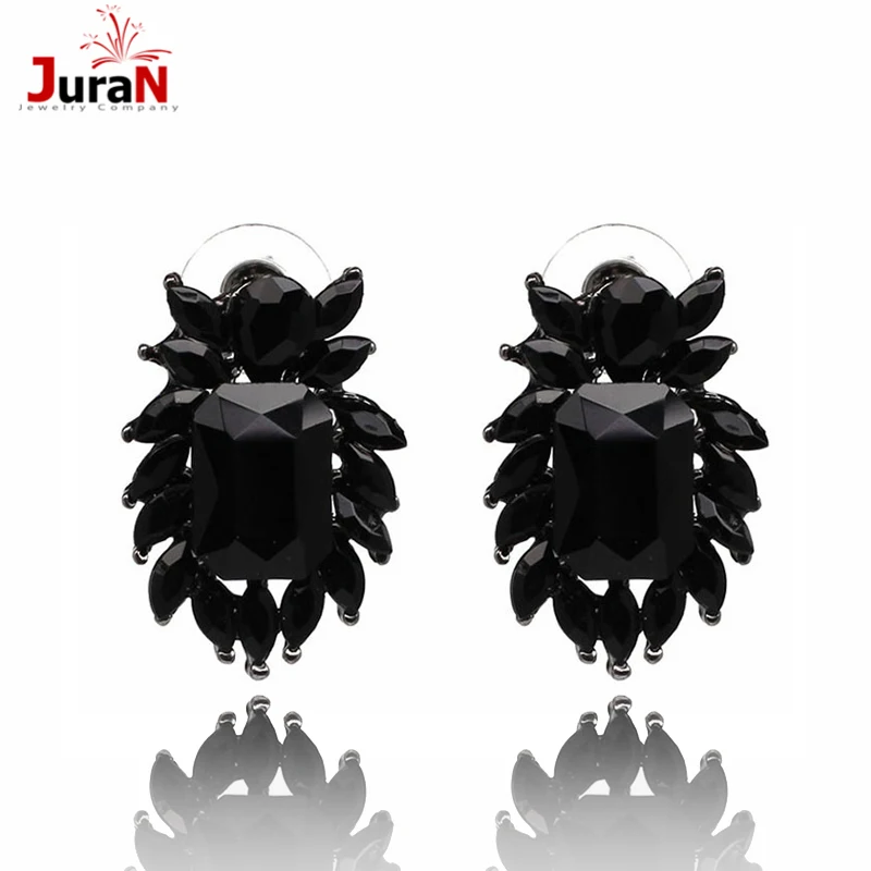 

JURAN New Statement Fashion Cute Stud Earrings For Women Black Insect Fashion Trendy Earrings Jewelry Wholesale E3204-1