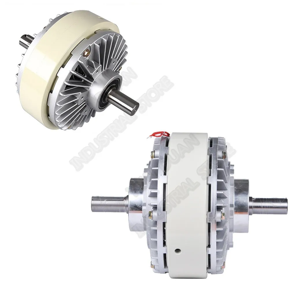 Magnetic Powder Clutch 5kg 50Nm DC 24V Double Shaft Dual 2Axis Winding Brake for Tension Control Ba