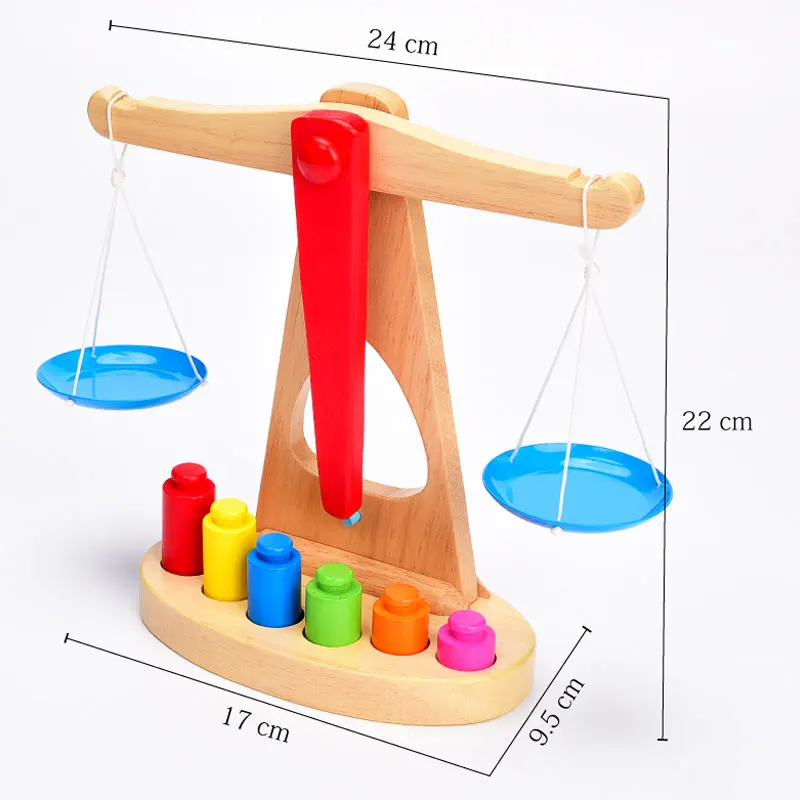 Balanças de Peso Conjunto de Matemática de Montessori Brinquedos de Madeira para Crianças de Madeira Materiais Montessori Educacionais Brinquedos Uc2265h 4 Madeira Para Crianças de Madeira Brinquedos UC2265H
