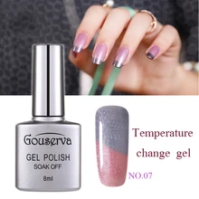 Gouserva 8ml Temperature Mood Color Changing UV Nail Gel Polish 12 Color Choose Soak Off Long-Lasting Chameleon Gel Nail Polish