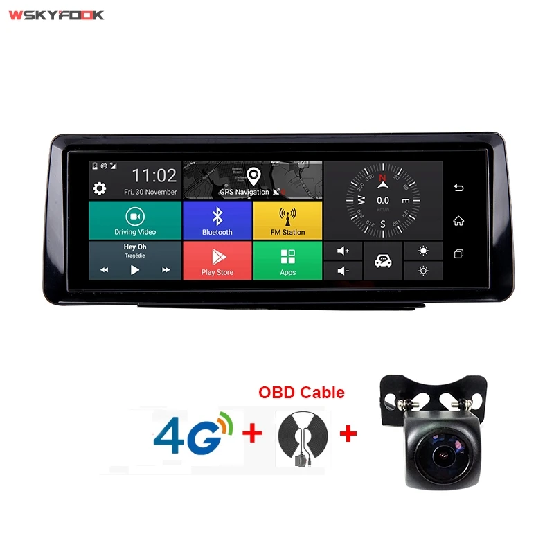 

4G Car DVR GPS Navigator Camera 8"Android 5.1 Bluetooth HD1080P ADAS Video Recorder Camera Registrar Dash Cam