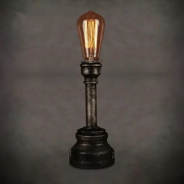 Us 43 8 40 Off Vintage Metal E27 Table Lamp Novetly Water Pipe Lighting Steel Desk Lamps Retro Iron Light For Bedroom In Us 43 8 40 Off Vintage Metal E27 Table Lamp Novetly Water Pipe Lighting Steel Desk Lamps Retro Iron Light For Bedroom In