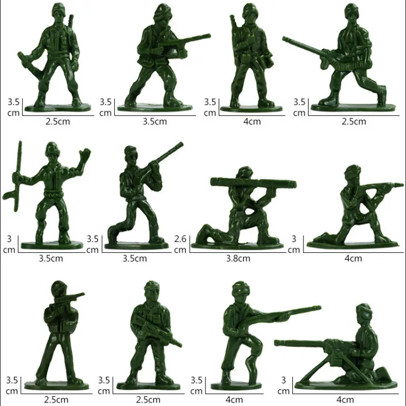 100pcs Hot Sale Military Mini Plastic model Toy Soldier Army Men Action Figure Boys Toys for Children Birthday gifts