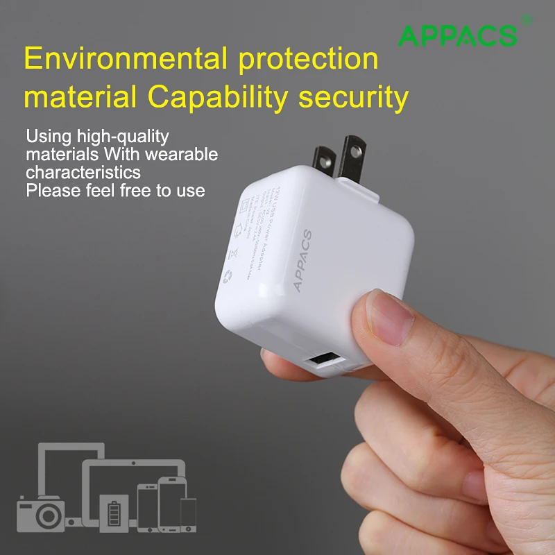APPACS 5V 2.1A универсальное USB зарядное устройство для путешествий адаптер настенная