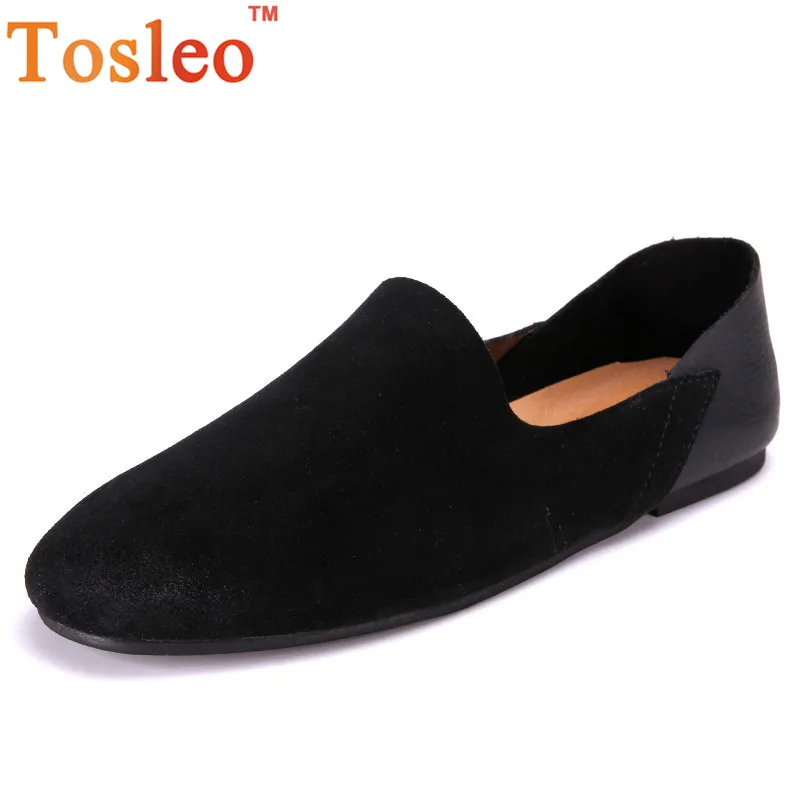 

2018 Spring Men Loafers Slip On Comfortable Men Leather Shoes Vintage Casual Shoes Men Black Brown