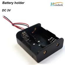 3 в чехол для батареи 2XLR14 2LR14 батарейный блок 2XC размер держатель батареи 2X1,5 в батарейный блок с 6 ''UL1007 проводами, 100 шт./лот