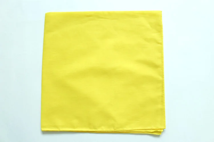 53-55 см однотонные белые, черные, красные хлопковые банданы для свадебной вечеринки, мужские карманные квадратные женские платки, платок, платок TJ9030 - Цвет: yellow