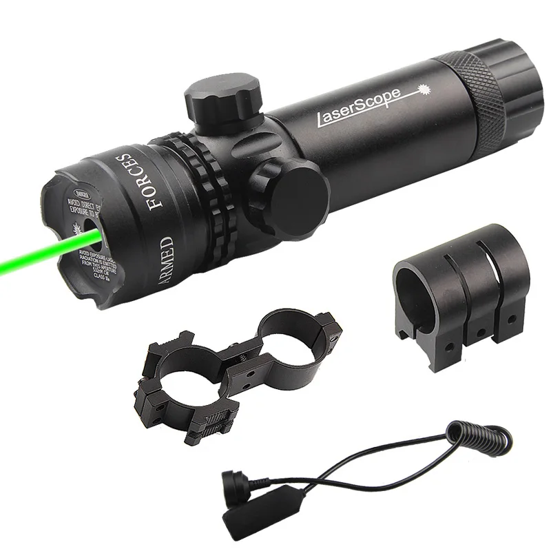 Adjustable Green Laser Sight With Mount & Remote Pressure Switch 3-1G-01-