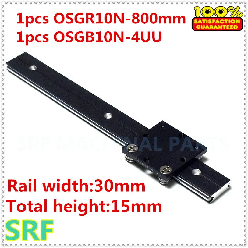 

1pcs 30mm width Double axis guide rail OSGR10N Roller guide rail L=800mm +1pcs OSGB10N-4UU Bearing slide block