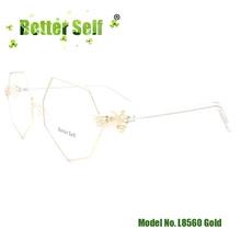 Беттер Селф L8560 полный обод оптические оправы крыло навесные необычные очки дизайн жемчужный нос ретро очки