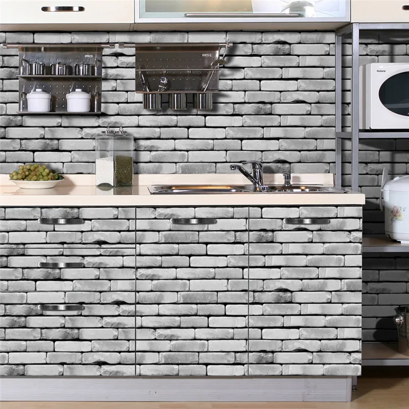 

Nordic Imitation Brick Tile Floor High-end Wall Sticker Living Room Kitchen Bathroom Imitate Tile Floorboards Wall Stickers