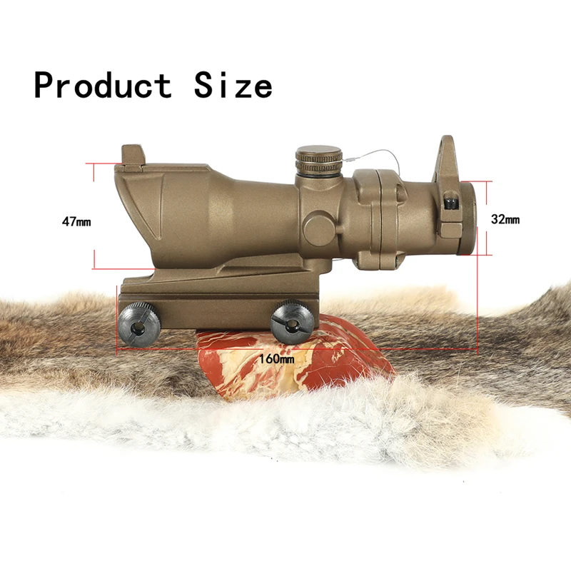 T-eagle Trijicon ACOG 4x32 охотничьи оптические прицелы для ружья M416 сетка с 11 мм/20 мм креплениями Riflescope охотничья оптика