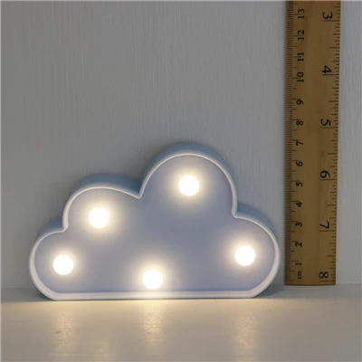 blue cloud Мультяшные ночные светильники Единорог/Фламинго/Кактус/ананас/Облако/звезда/ракушка/Сердце светодиодный настольная лампа для детской спальни украшения - Испускаемый цвет: blue cloud
